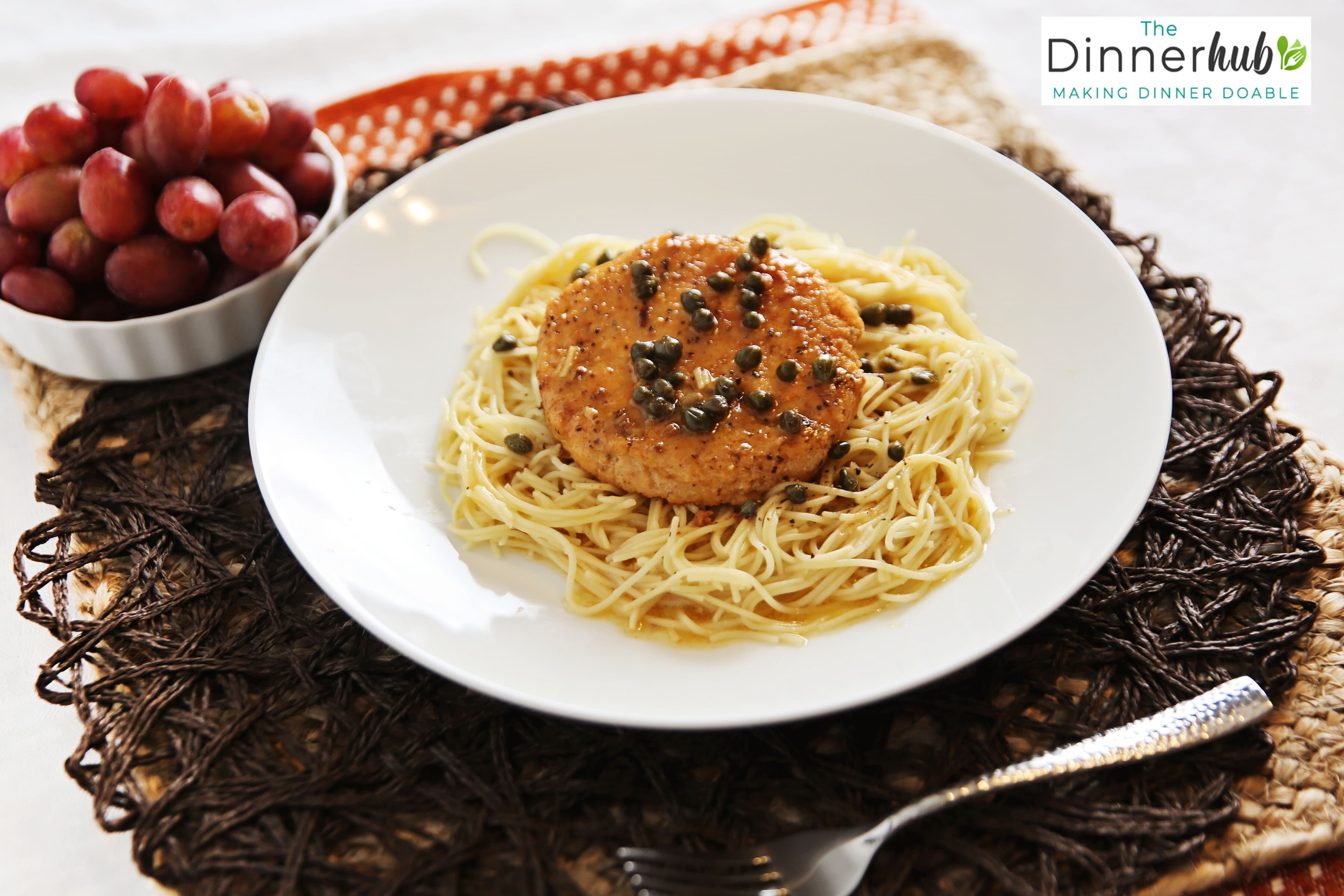 Salmon Beurre Blanc over Pasta w/ Grapes